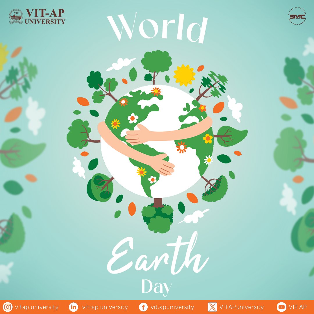 This #WorldEarthDay, let's pledge to be the change! Reduce our carbon footprint & protect our planet. #VIT #VITAP #EarthDay #OnePlanet