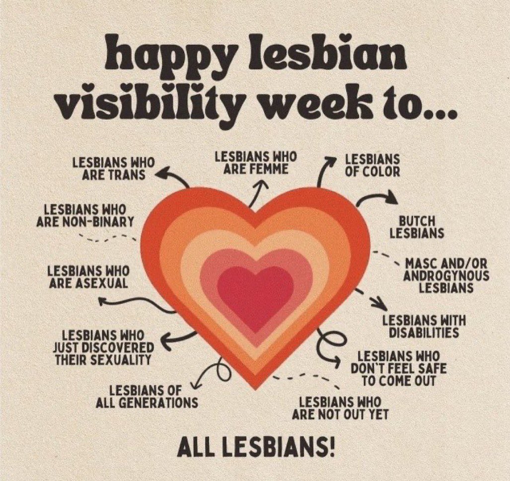 HAPPY #LesbianVisibilityWeek! WE ARE BEAUTIFUL AND I LOVE US!