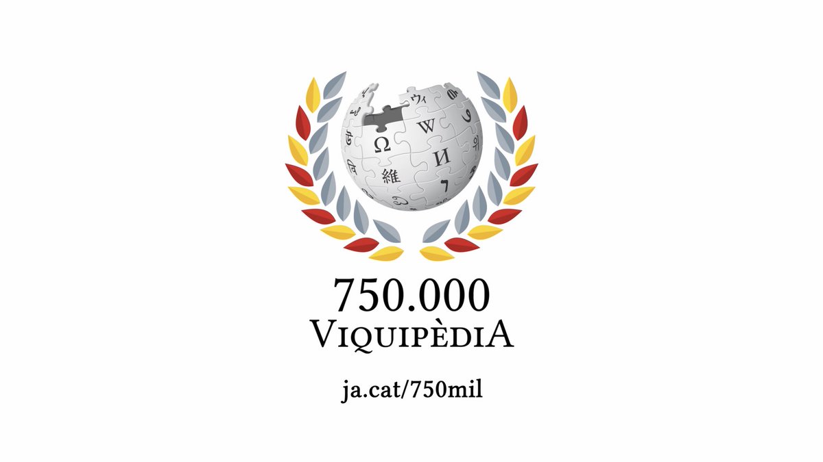 Celebram junts la consecució dels 750.000 articles en català! 💌 Cercam almanco 750 postals de felicitació digital, lectors! Què us aporta la Viquipèdia? Com la imaginau d'ací al milió d'entrades? 📄 Llegiu-ne també la nostra nota de premsa oficial. 🔸 ja.cat/750mil