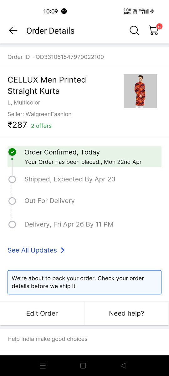 singerprince17's tweet photo. @flipkartsupport hello Flipkart I am one of your custimers knowing the best online shopping app is Flipkart I need your help it's urgent  humble request for faster delhivery my product which has Delhivery date on 26 th of April but I want at 25th it's urgent plz help 😭😭😭😭😭😭 https://t.co/RVoBKcAWHw