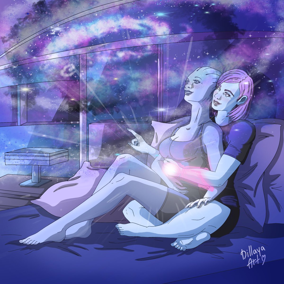 Commission for my wonderful friend and follower on ig💖
Liara and Shepard observing galaxies ✨
#masseffectfanart #masseffectliara #commandershepardfanart #liararomance #biowarefanart #masseffectuniversefanart #masseffectart #shepardliara #dillayaart