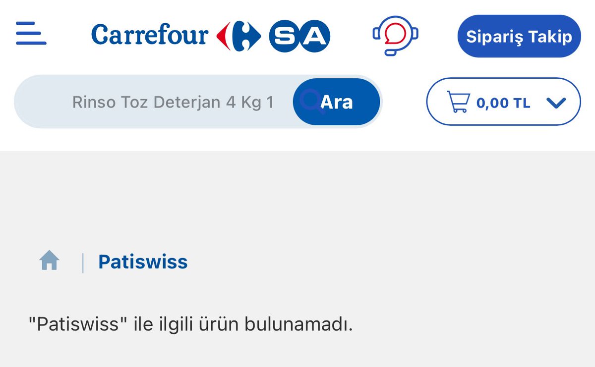 Migros’tan sonra Carrefour da Patiswiss ürünlerini raflardan ve internet sitesinden kaldırdı.
