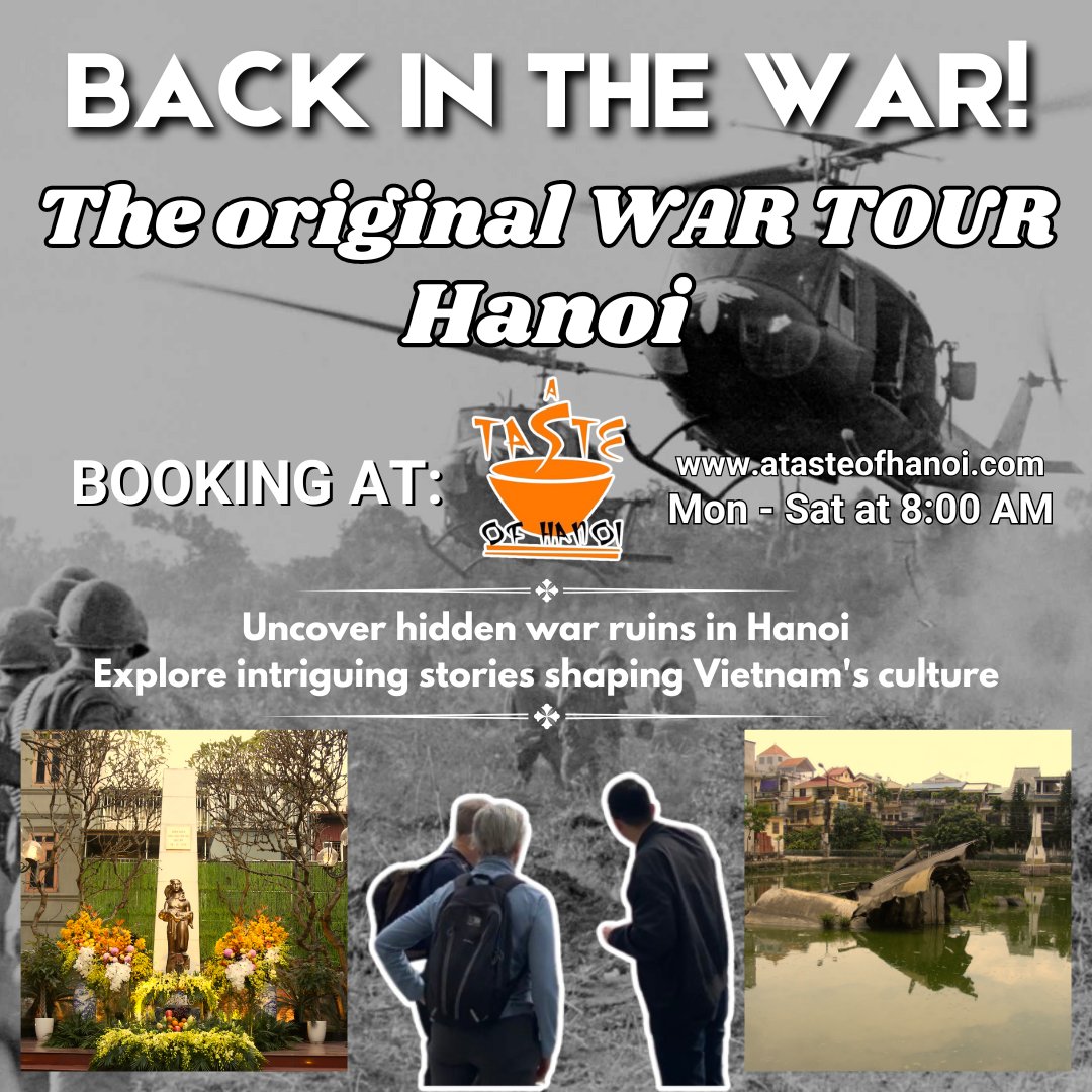 Delve into Vietnam's past on our Original War Tour of Hanoi. Uncover hidden ruins, hear captivating stories, and explore with a small group. Uncover Vietnam War history in 5 hours.#VietnamHistory 
#WarHistory
#ExploreHanoi
#CulturalDiscovery
#OffTheBeatenPath
#AuthenticExperience