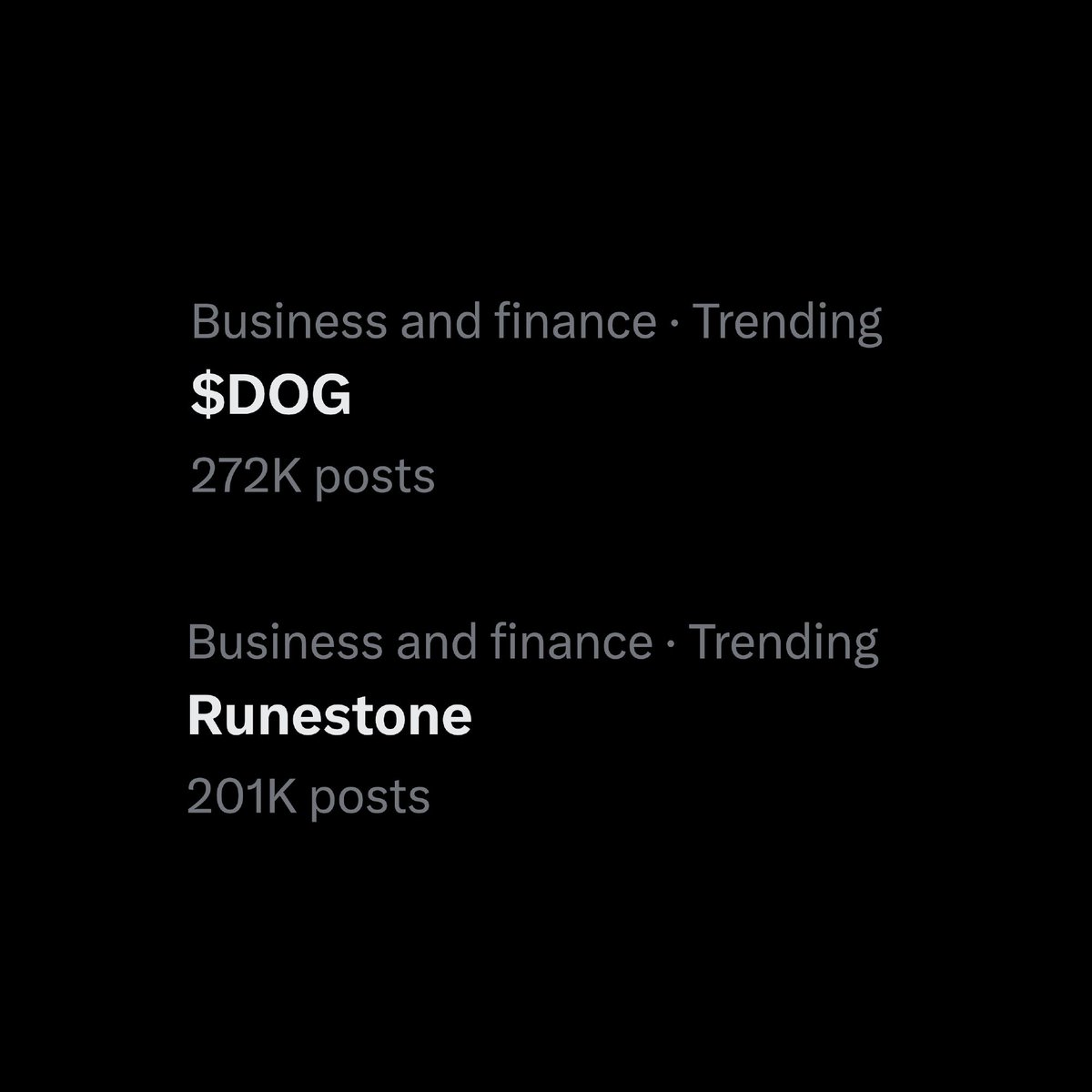 $DOG and Runestone are both trending on X right now

Probably nothing