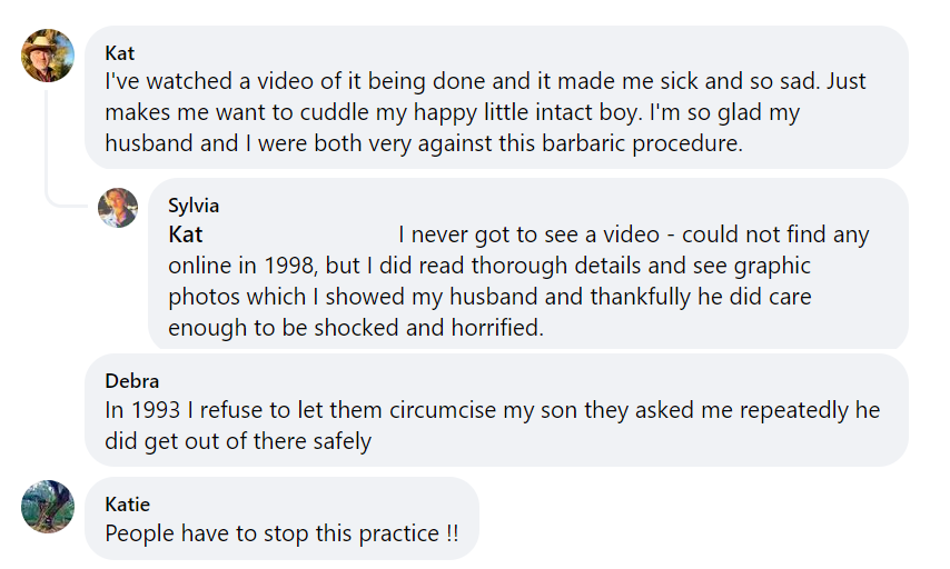 The hospital is the most dangerous place for a newborn boy. The nurses and doctors will ruthlessly try to sell you male genital mutilation for your son. If you say no, they double their sales pitch and bring in more salespersons to pressure and manipulate you.