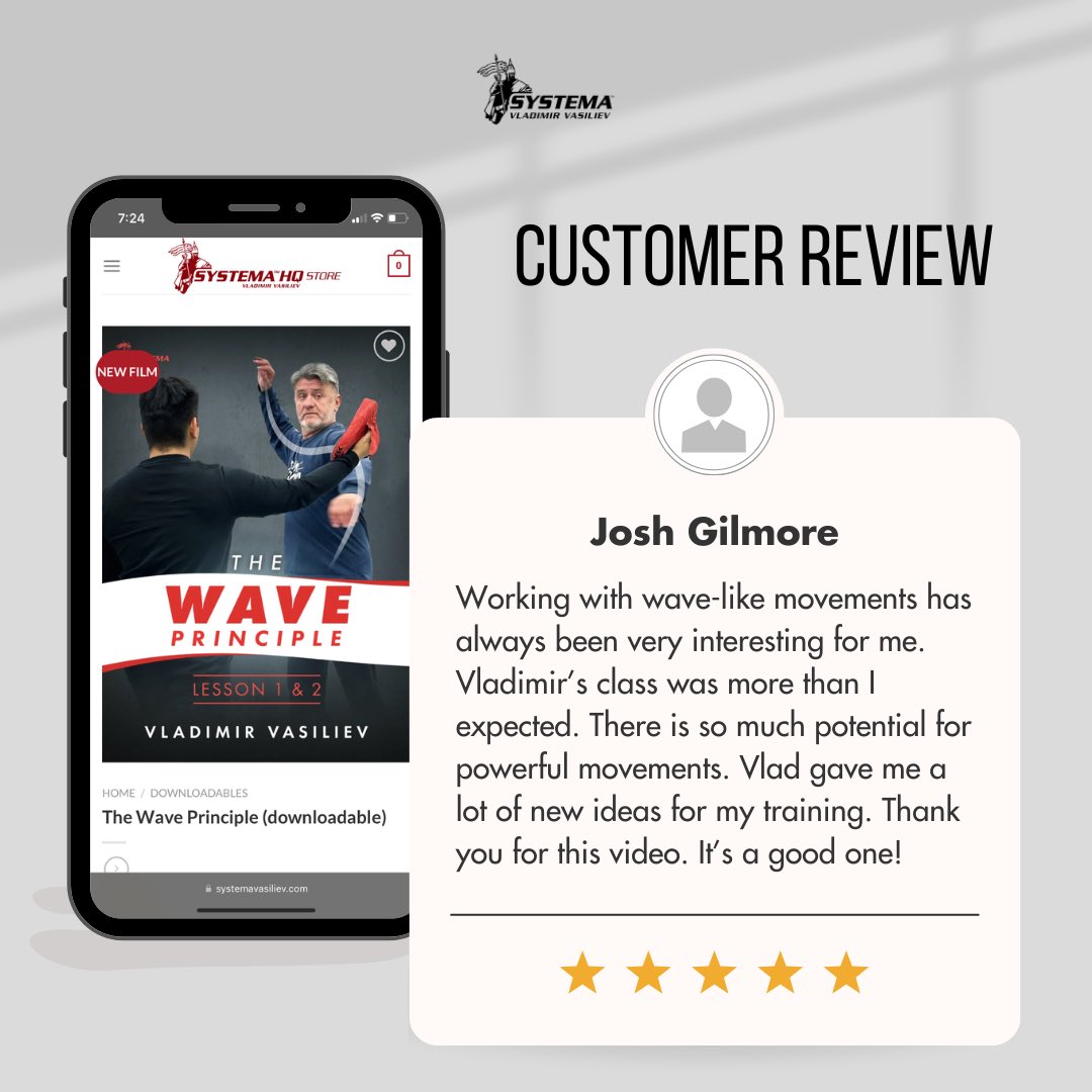 systemavasiliev's tweet photo. Here's some feedback from our customers!

THE WAVE PRINCIPLE
by Vladimir Vasiliev

Download the film here for only $3.99 today and tomorrow: https://t.co/mVBEK3OUmn
Your comments are welcome!

#SystemaVasiliev #SystemaCommunity #VladimirVasiliev #SystemaFilm #WavePrinciple https://t.co/bH0GeDsc4P