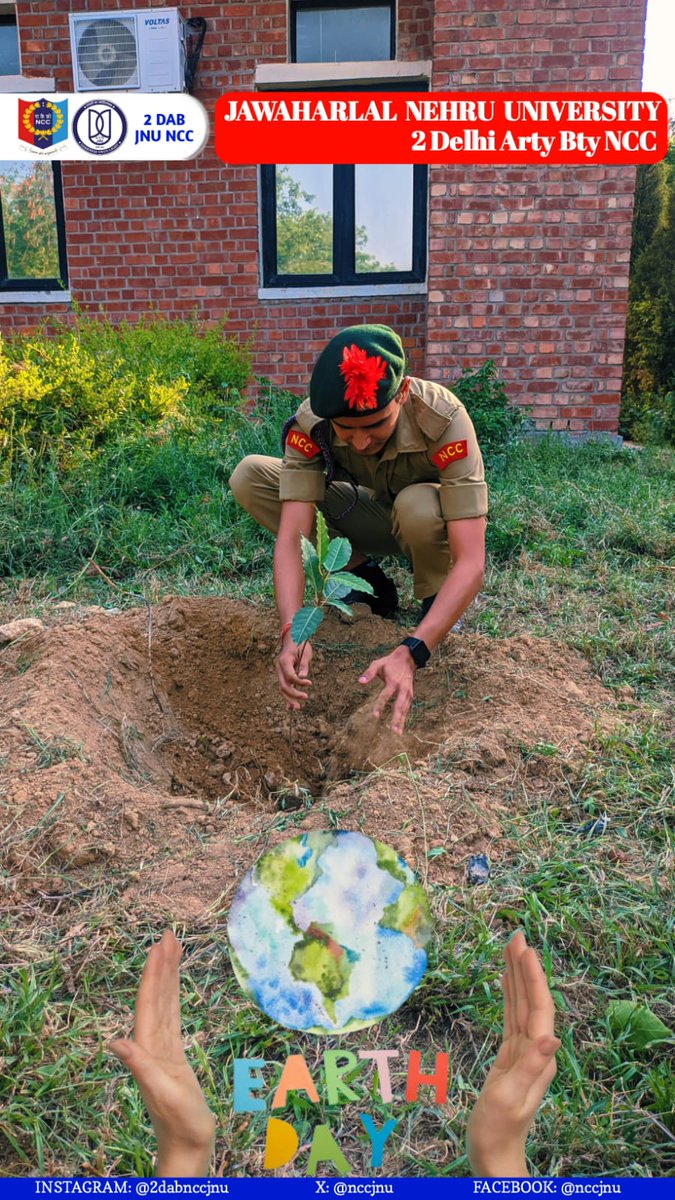 nccjnu's tweet photo. The theme for Earth Day 2024 is "Planet vs. Plastics ." This theme emphasizes the need for collective action to repair and heal the planet's ecosystems, combat climate change, and preserve biodiversity.
Jai Hind 🇮🇳 
#WorldEarthDay2024
@HQ_DG_NCC
@LageRahoKashmir @JNU_official_50 https://t.co/Ief34SJt3j