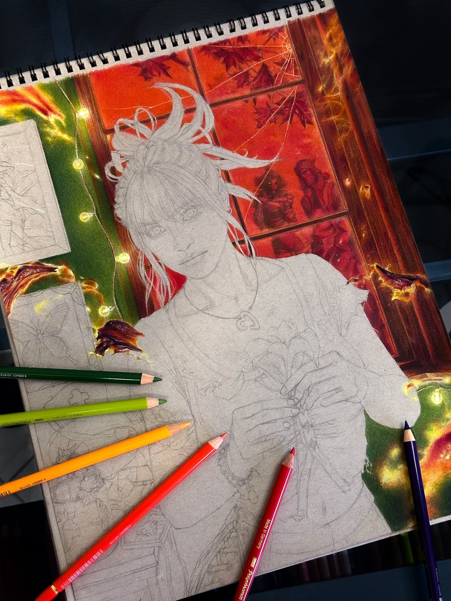 Maithagor's tweet photo. Been off for a while but been slowly working on this. It’s a remake of an old drawing from 2012. #drawingart #fantasyart #illustrillustrations #artwork https://t.co/7ydcIAWxpd