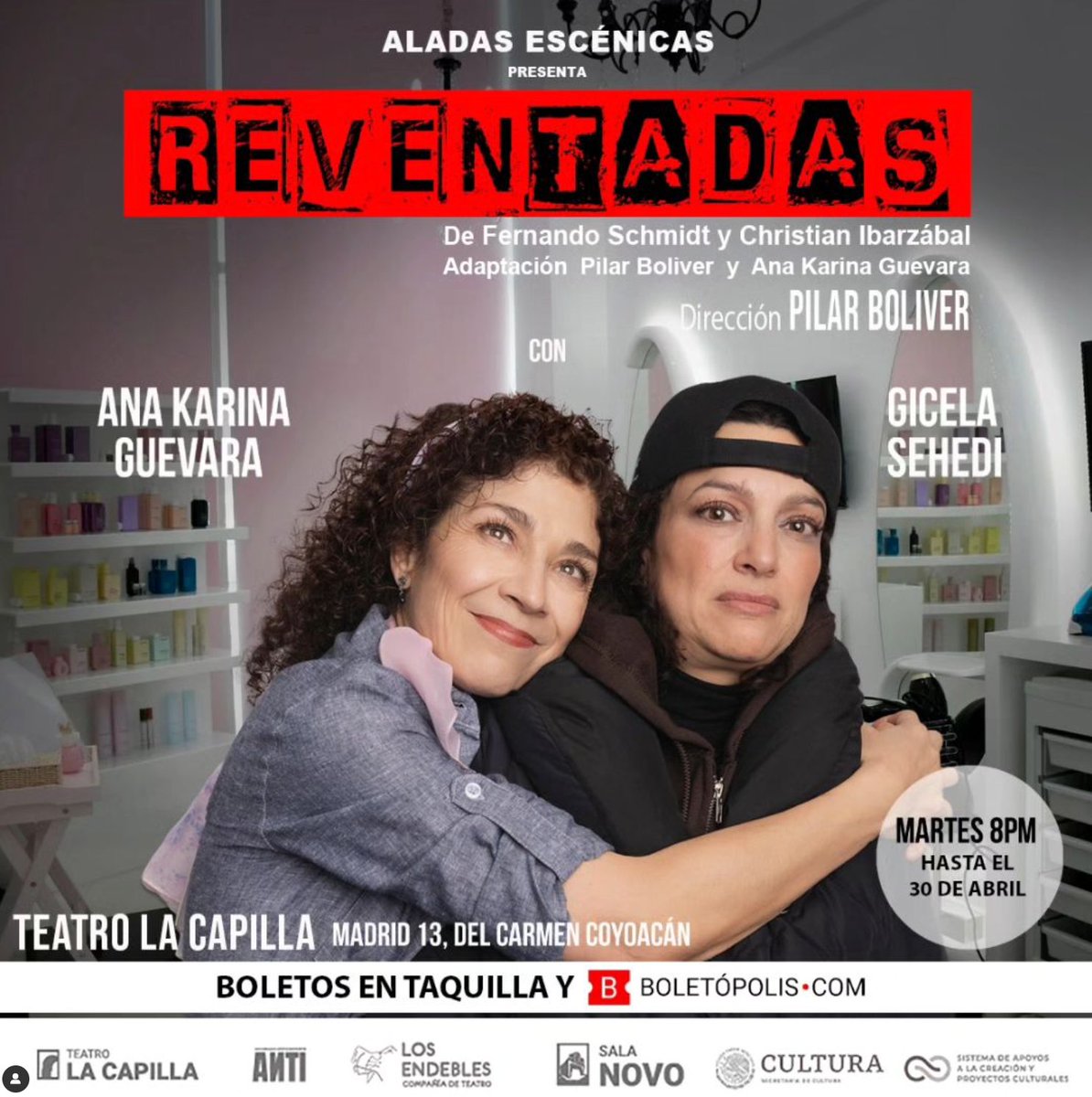 enúltima función de 🔥R E V E N T A D A S🔥 😱¿Vas a dejar pasar este obra políticamente incorrecta?🤭 👀Martes 20 hrs. 📌Teatro La Capilla Boletos -> boletopolis.com/es/evento/29390