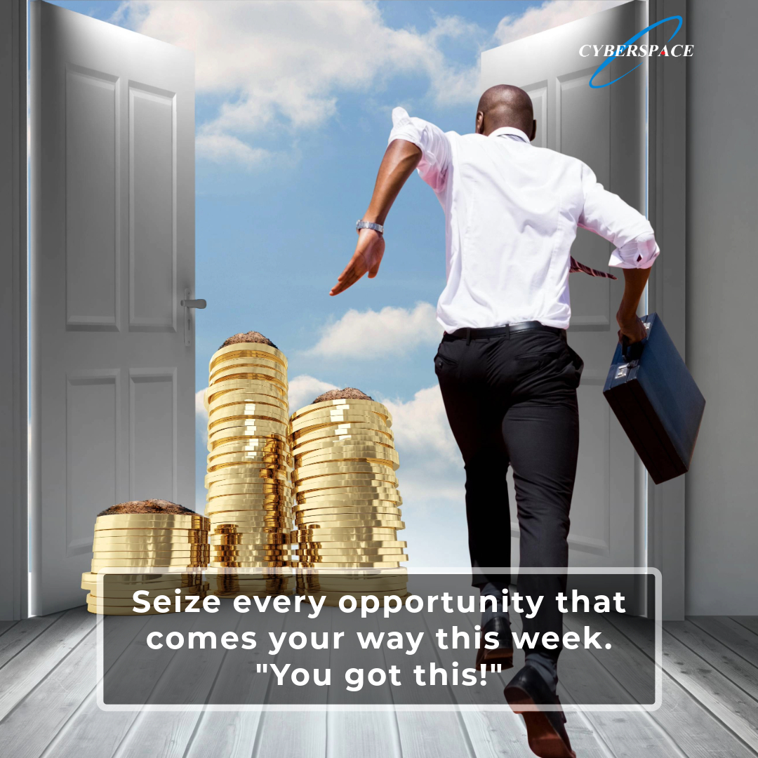 cyberspacegroup's tweet photo. New week, new opportunities! Let's make it count.
#Mondaymotivation #SeizeTheWeek #YouCanDoIt #Cyberspace #Internet #BelieveInYourself #NewWeekNewGoals #ChaseYourDreams #SuperfastInternet https://t.co/cwn4L8wjmf