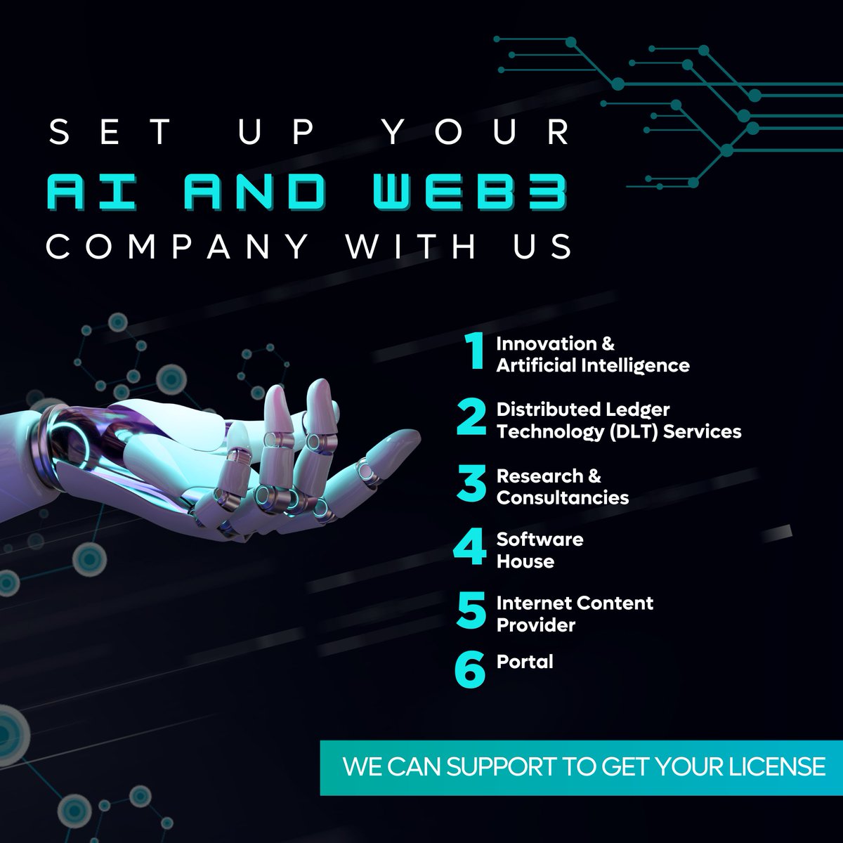 Ready to setup your company? Get in touch with us to find out more and how we can help you! 

#CryptoOasis #Web3 #Blockchain #Metaverse #NFT #DLT #companysetup #AI