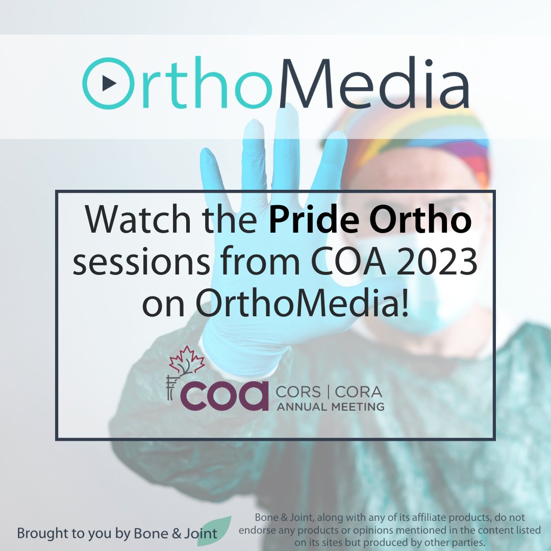 'We're the least diverse specialty in medicine'. @jaimelbellamyDO, Vice President of @Pride_ortho hosts the 'No Bones About It!' sessions from @CdnOrthoAssoc/CORS/CORA 2023 discussing support for the LGBTQIA+ community. #Orthopedics #OrthoMedia #MedEd ow.ly/eOKR50R3jjJ