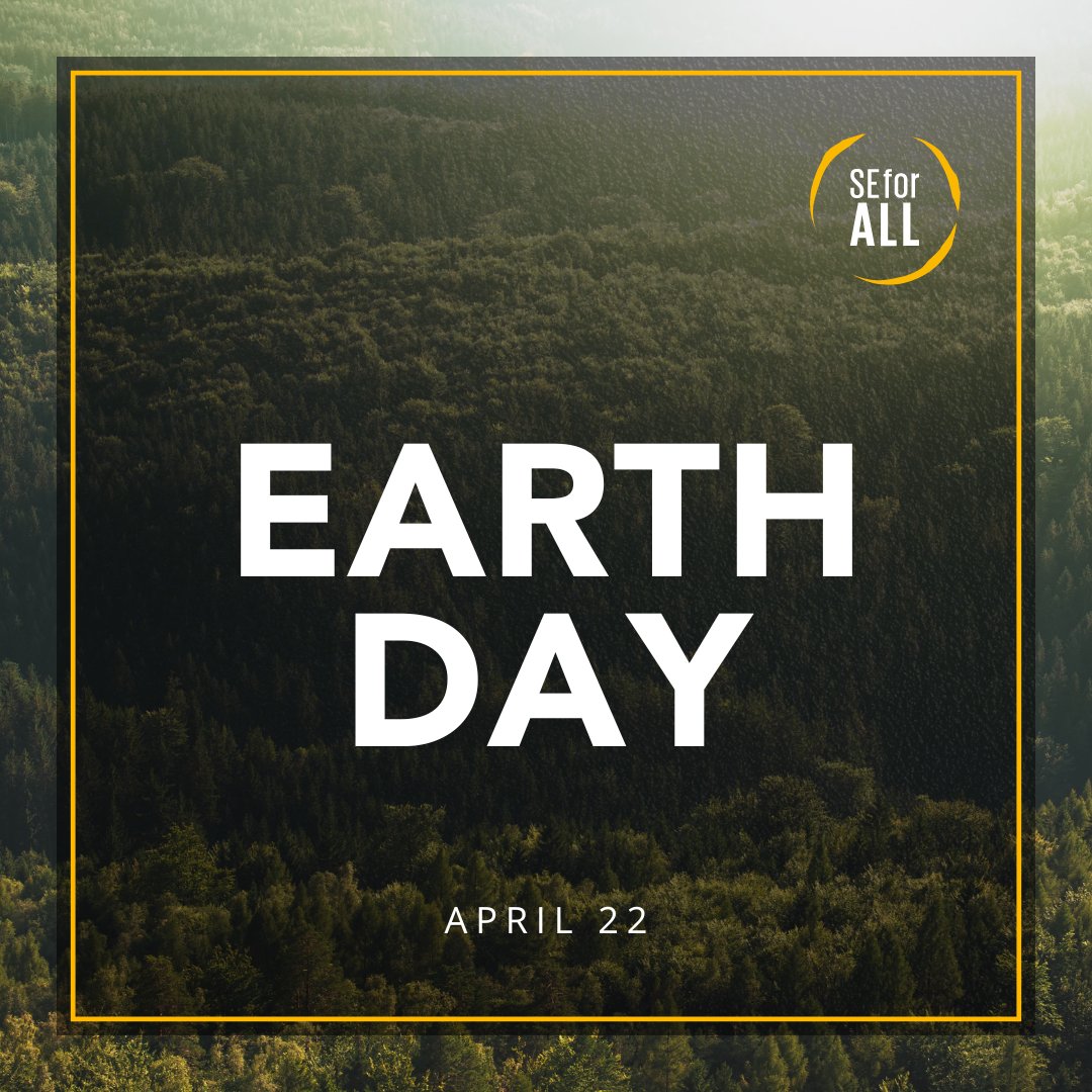 This #EarthDay2024, let's celebrate the power of #collectiveaction in combating #climatechange! At @SEforALLorg, we proudly lead initiatives driving sustainable solutions worldwide. From promoting #renewableenergy access to advocating for #energyefficiency, every step counts!