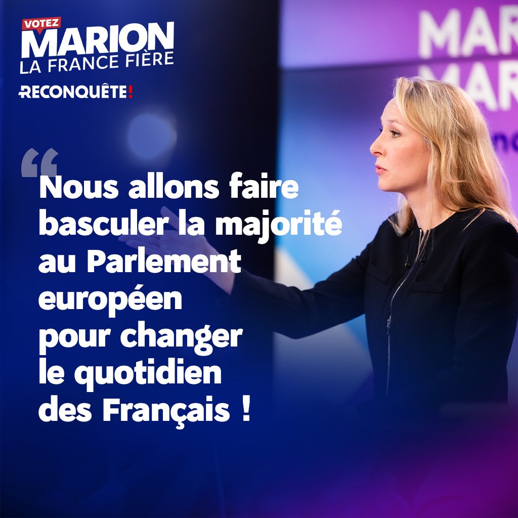 Le vote Reconquête est un vote utile mais surtout nécessaire.

#DIMPOL #VotezMarion