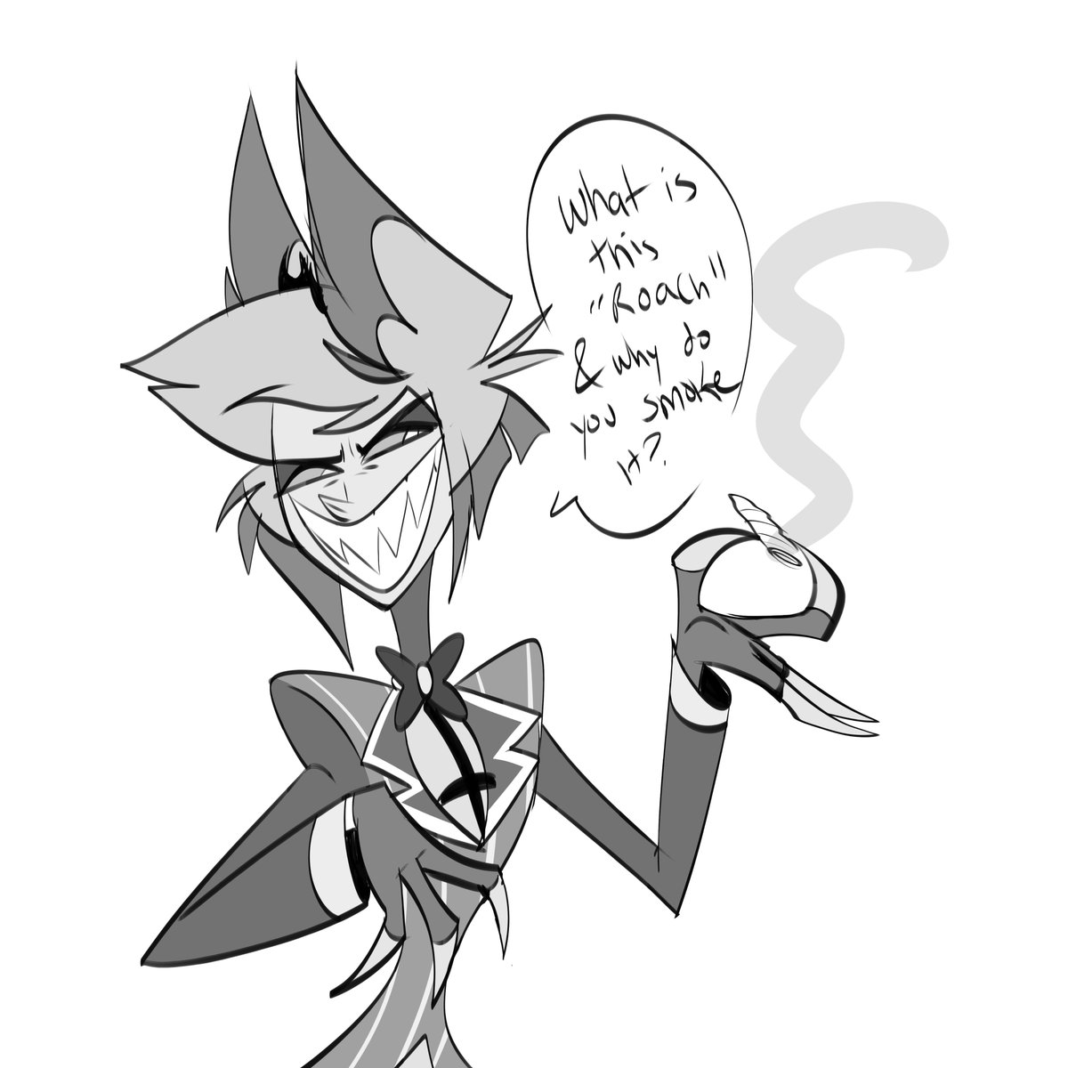 'dont you kill roaches?'  late 430 JOKE XD 
can u imagine al all high LMAO 
#hazbinhotel #HazbinHotelAlastor #fourtwenty #WHATAOLDGOON