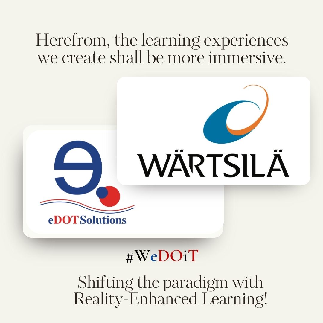 Thrilled to partner with @Wartsila! Elevating maritime learning with immersive experiences. 

#eDOTxWärtsilä #MaritimeInnovation