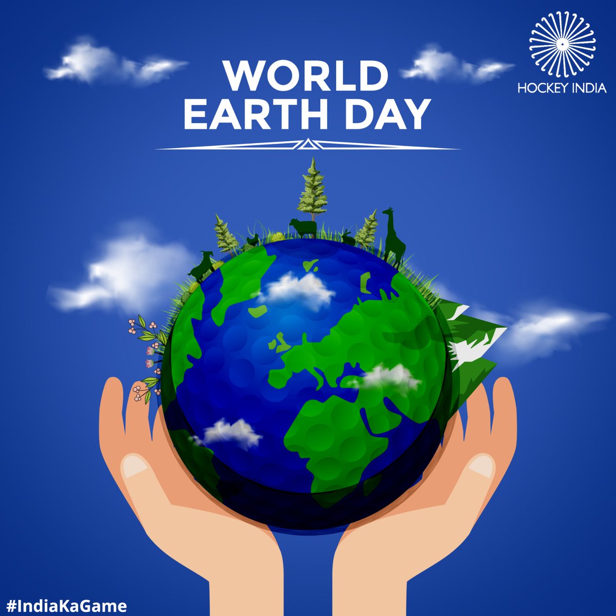 Let's join hands to protect our home! 🌍 Happy World Earth Day! 🌿 Let's cherish and preserve this beautiful planet we call home. 

#HockeyIndia #IndiaKaGame 
.
.
.
.
.
@CMO_Odisha @sports_odisha @IndiaSports @Media_SAI @Limca_Official @CocaCola_Ind