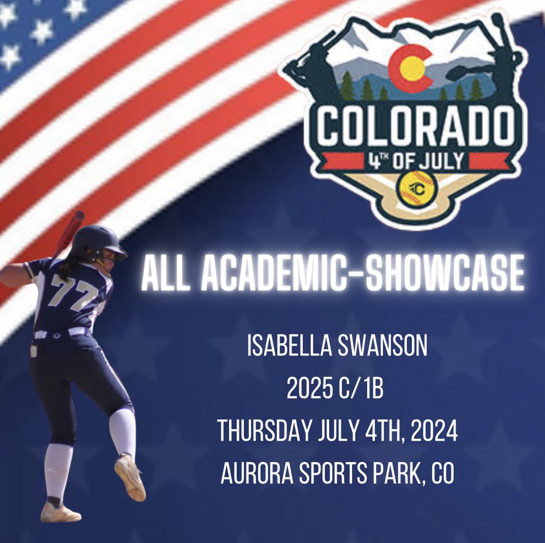 Thank you @COSparkFire for selecting me to participate in the all academic-showcase this July! @CSA_Athletes @I5Softball #TeamCSA #softball #NCAASoftball