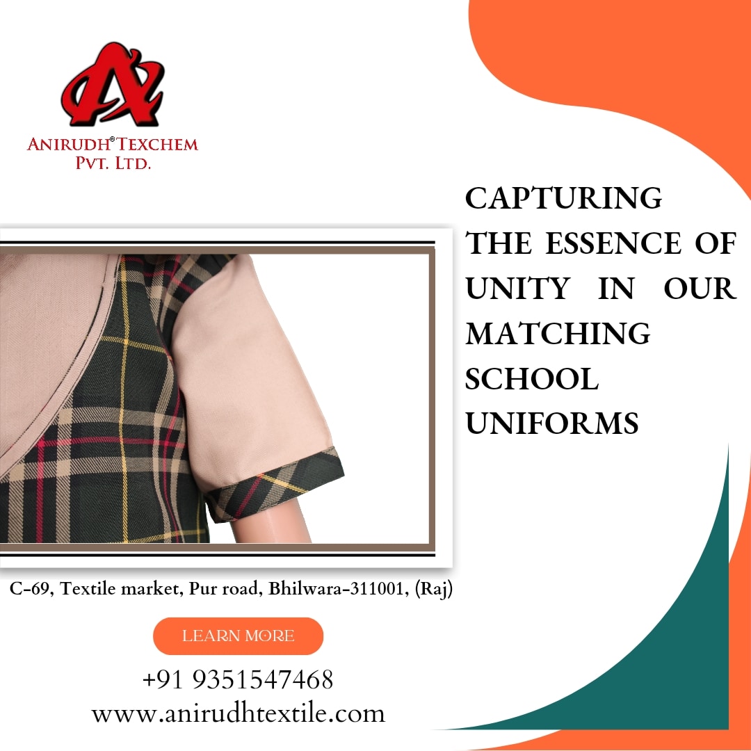 Capturing the essence of unity in our matching School Uniform 
.
+91 9351547468
anirudhtextile.com
anirudhtextiles@gmail.com
.
#bestfabrics #bestquality #durable #fancy #cotton #cloth 
.
Check fabric, multichecks, plain cotton,