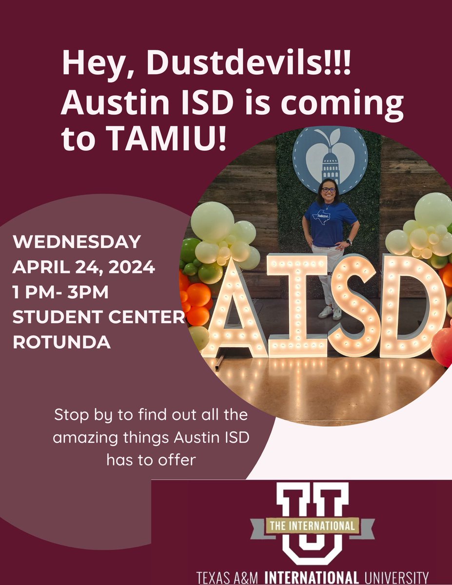 I'm so excited to be a part of @txamiu School Districts Career Fair this week. Can't wait to meet some future educators and share the #AISDJoy & info on how to make #AISDHome for the 24-25 SY. @AustinISD @WeAreAISD