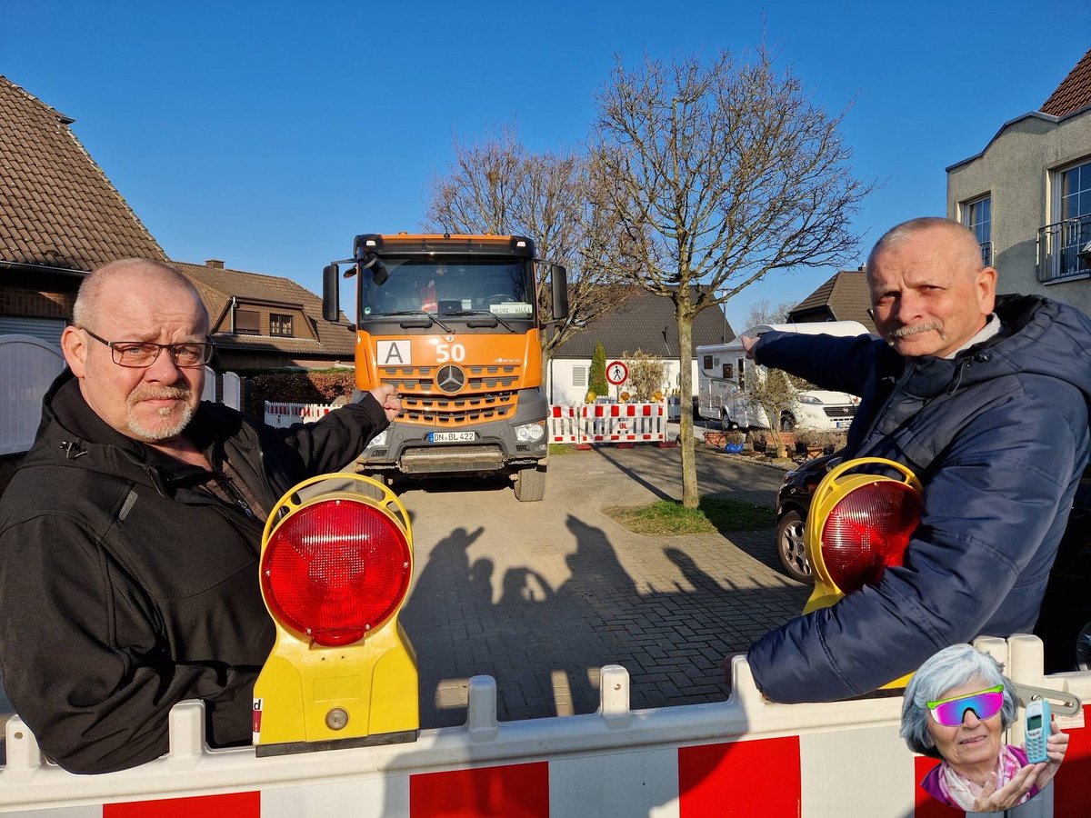 2 Rentner + Baustelle + LKW= ?