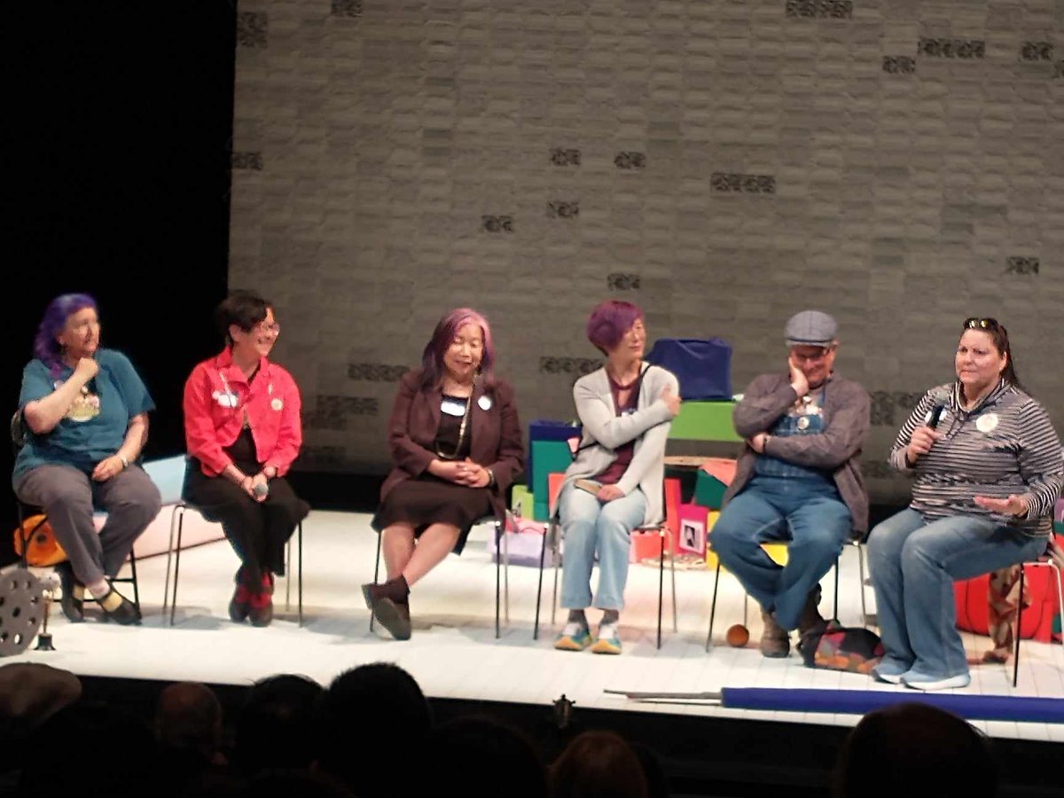 Was on a post-show panel for one-woman show 'Kristina Wong: Sweatshop Overlord' at The Strand today. As Auntie Sewimg Squad member, I spoke about mutual aid & radical community care as activism & support for systemic grief.  #csueb @calstate @DiversityCSUEB @ACTSanFrancisco