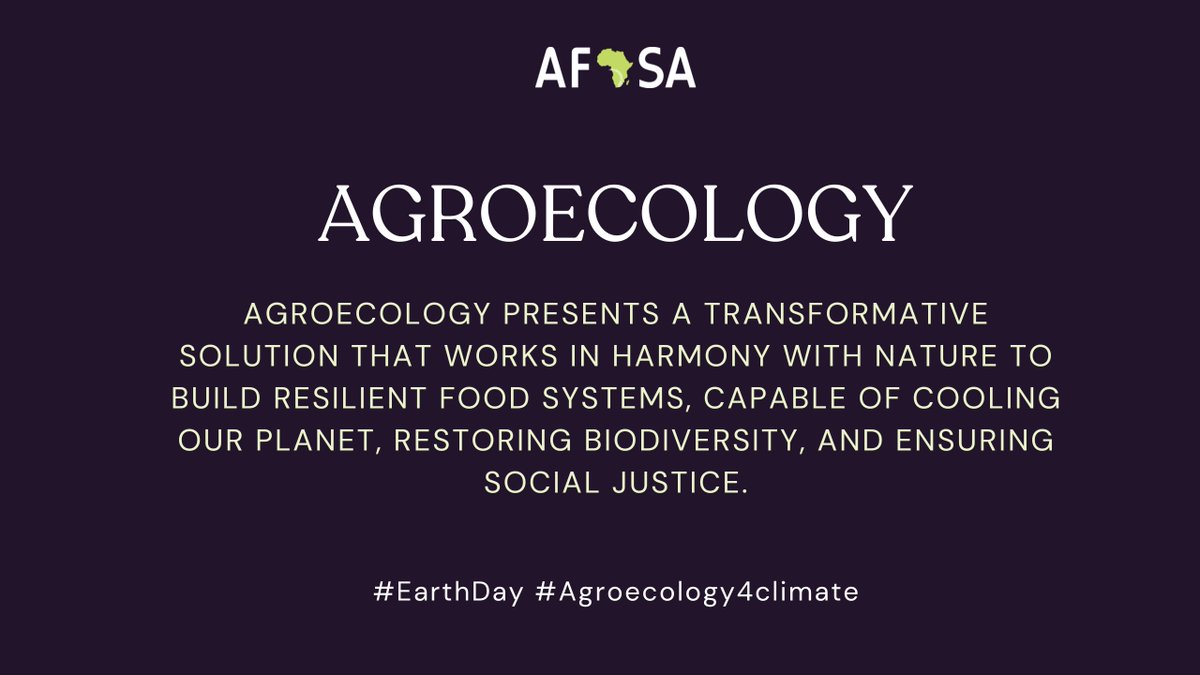 ＥＡＲＴＨ ＤＡＹ ２０２４ On this #EarthDay, we find ourselves at a pivotal moment, confronting profound challenges to our global #foodsystems due to the urgent threats of #ClimateCrisis and #biodiversity loss. #Agroecology presents a transformative solution that works in…