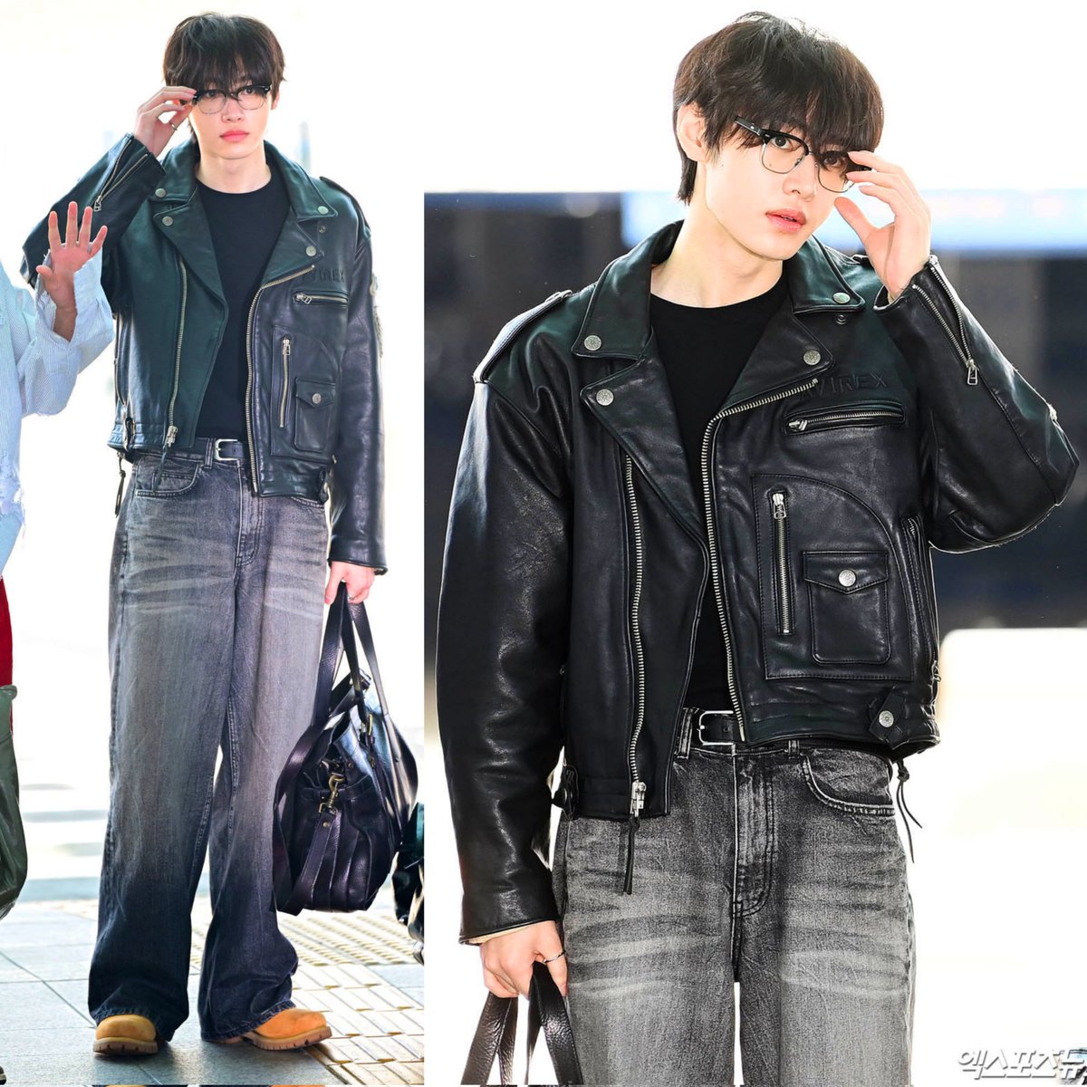 Sunghoon photographed at an airport today.