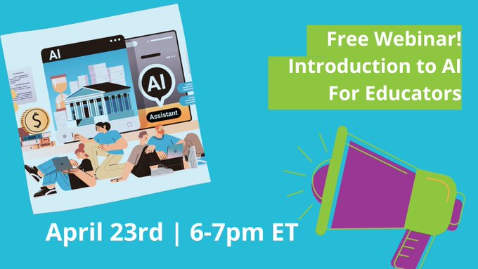 Hurry, time's running out! Want to dive into AI in education or share your insights? Don't miss our must-attend AI webinar on next Tuesday, April 23 @ 6:00 pm EST hosted by the AMLE Teacher Leaders committee. amle.org/aiwebinar #AIforeducators #teacherleaders @AMLE