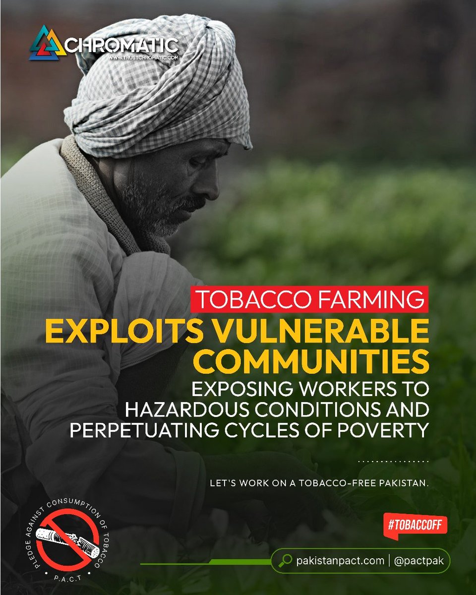Tobacco farming plays a significant role in perpetuating the cycles of poverty by exploiting vulnerable communities. By supporting PACT and pushing for higher tobacco taxes, we can help break this harmful cycle and create a more just and equitable society. #IncreaseTobaccoTax