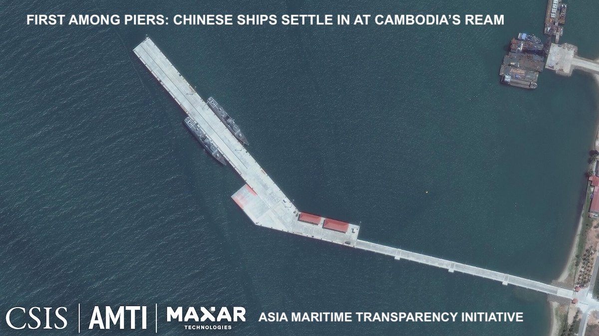 Two #Chinese navy ships have now spent over four months docked at #Cambodia's Ream Naval Base Is this the beginning of a long-rumored permanent Chinese presence at Ream? Two Chinese navy ships have now spent over four months at Cambodia’s Ream Naval Base, the first and only two