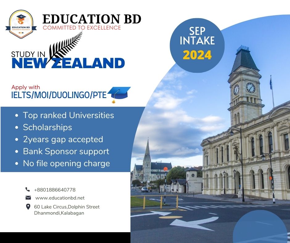 Calling all Bangladeshi Students now!! Unleash your potential with Master's and Bachelor's programs at the University of Waikato, University of Auckland, University of Otago, University of Massey, University of Canterbury, Victoria University in New Zealand
#studyinnewzealand