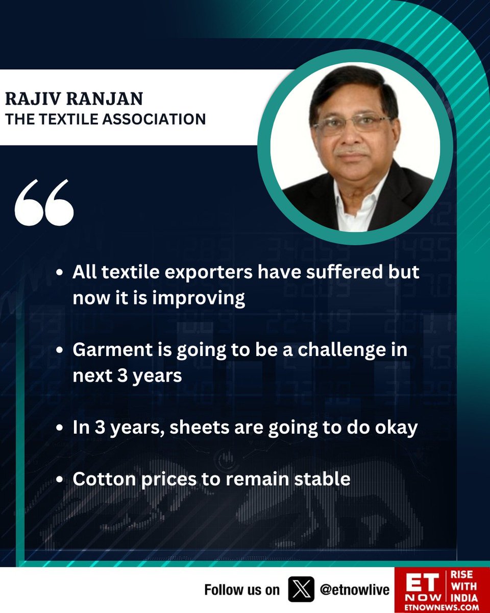 #OnETNOW | 'All textile exporters have suffered but now it is improving'

@Textile_In