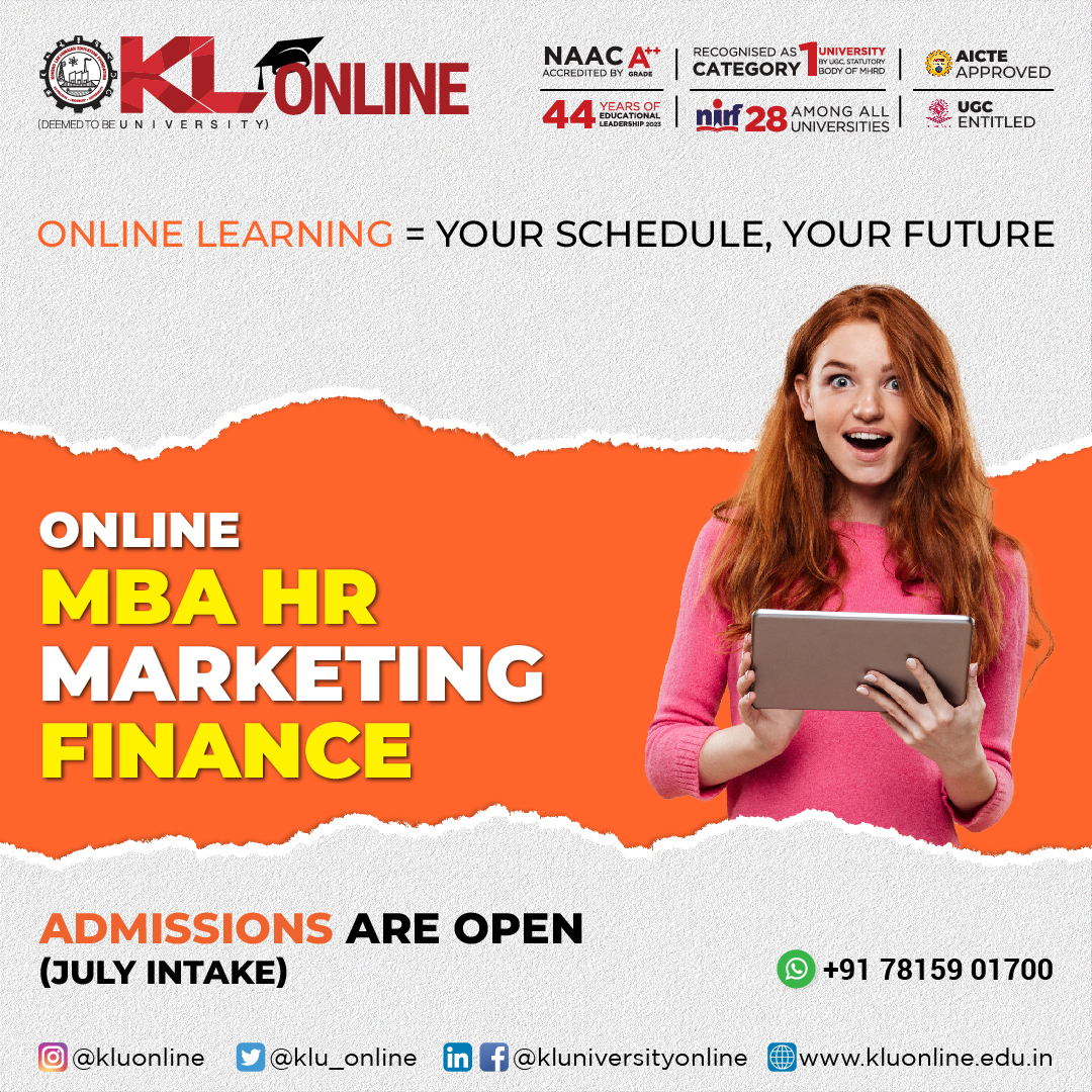 Learning at any time and anywhere is the USP of online learning. Enroll in an online degree at the institute, which has 44 years of experience in imparting quality education.

Admissions are open.

#KLOnline #AdmissionsOpen2024 #Onlinedegree #onlinelearning #OnlineMBA #OnlineBBA