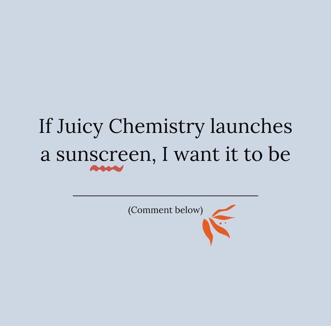 GIVE AWAY ALERT.. 
Tell us what do you expect from you juicy chemistry sunscreen !!!

Comment below 👇

#juicychemistry#sunscreeneveryday#24hoursgiveaway#giveawayindia#sunscreenlaunch