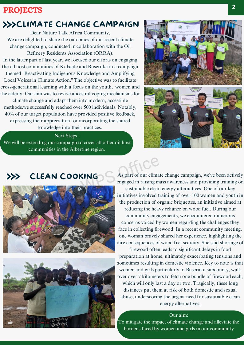 NatureTalk_A's tweet image. Good morning.
@NatureTalk_A releases it&apos;s newsletter. Read through how we are impacting communities. #SupportingOurCommunity  we need your support to expand our reach. @GreengrantsFund @RefineryOil @rucidug @adaptationfund @wphfund @IFAD @Oxfam @VSOUganda @AfiegoUg