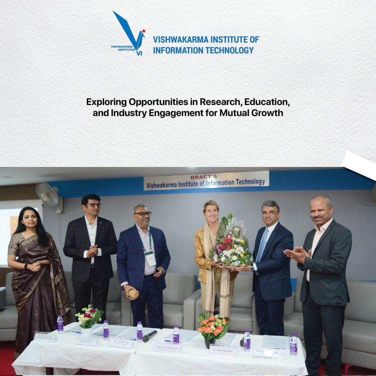 viit_pune's tweet photo. A high-level delegation led by the Consul General of Australia in Mumbai - Mr. Paul Murphy, was recently hosted at the VIIT campus in association with CII on 10th April, opening doors for collaboration opportunities with Australian institutions.
#IndoAusCollaboration #VIIT #CII https://t.co/NdwqmOKqE8