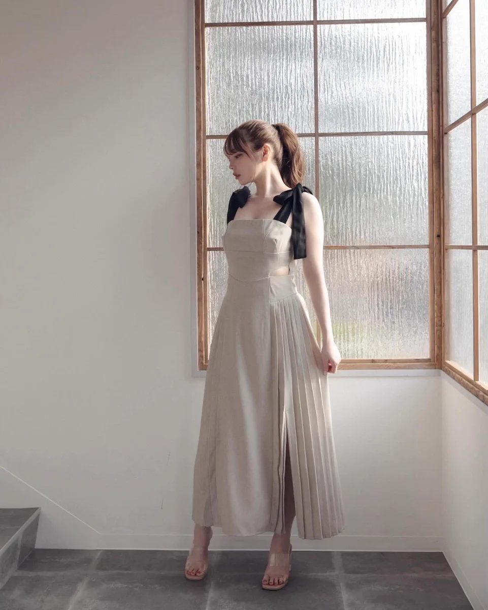 アンドマリー　Ann ribbon pleats dress andmary on X: 