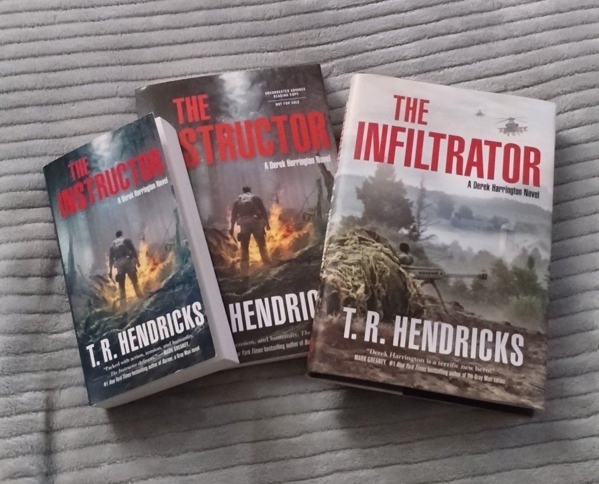 SteveMichAlmo09's tweet photo. Yeah buddy!!! The 2nd thriller in the #DerekHarrington series #TheInfiltrator by @TR_Hendricks! I'm excited to see where Derek is going after the events of the first book #TheInstructor. Also, I'm LOVING the covers of these books 🔥🔥! Hitting shelves on 4-23-24!!
@ForgeReads https://t.co/mQH69htcZ8