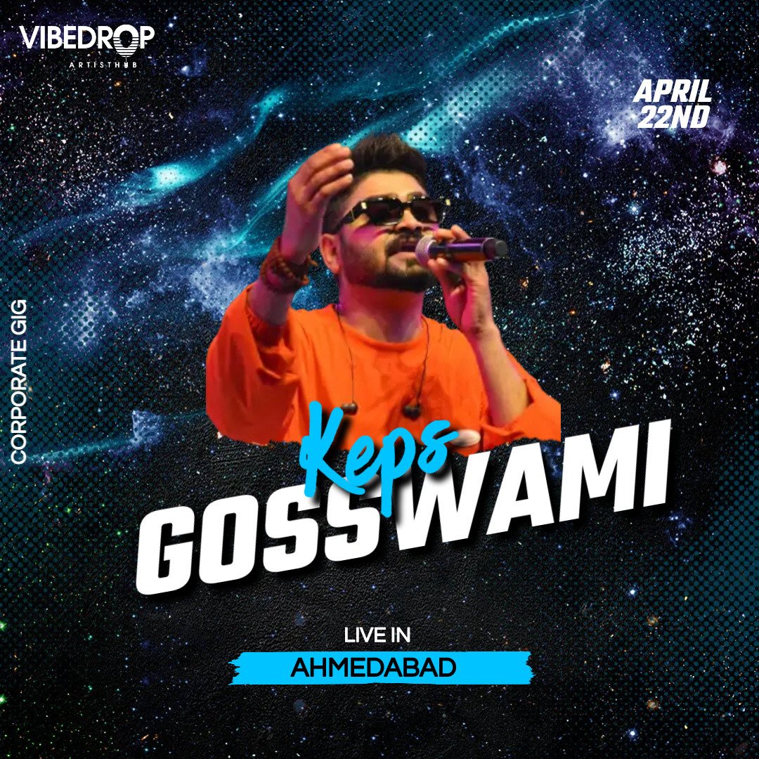 Keps Goswami performing live tonight at Ahmedabad for a Corporate Gig. 🤩

VibeDrop with Keps Goswami for a Unplugged Evening! 💥
.
.
#VibeDrop #ArtistHub #Artists #ArtistCuration #ArtistManagement #ArtistBooking #CorporateEvent #Gig #Unplugged #Ahmedabad #Keps