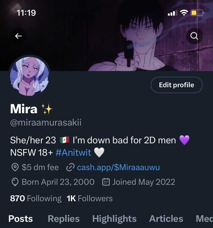 miraawarauu's tweet photo. Before anyone unfollows 😼 
I can’t believe I hit 1K! 
Big S/o to @TengenGodUzui &amp; new followers 💜💜💜
Y’all over achieved my bday wish fr 🥹 
I hope you all keep enjoying my unhinged posts 🤭 I luv u all 💜 https://t.co/HOlu8PyKCy