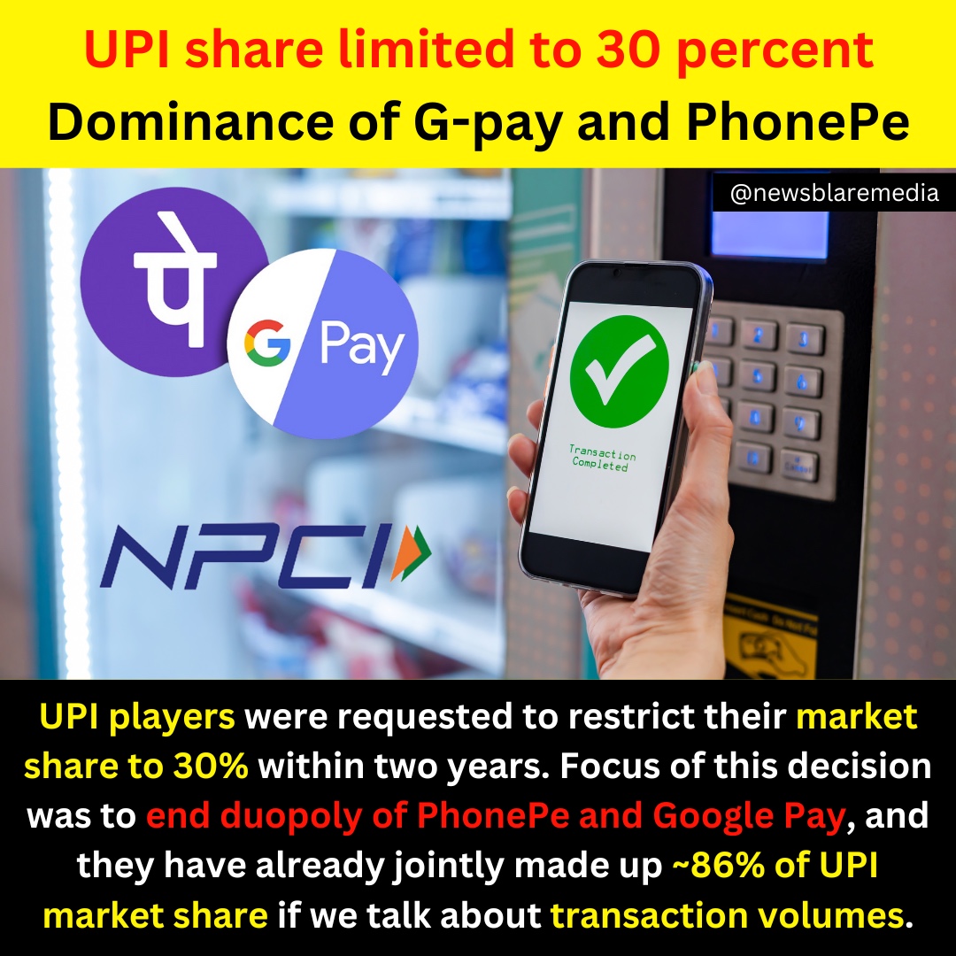 NPCI had a meeting with new UPI players and there was a discussion about how UPI can grow.

#UPI #upishare #Duopoly #PhonePay #GooglePay #marketshare #transactions #volumes #volumeshare #NPCI #shares #UPIPayments #upipayment #digitalpayment #DigitalTransformation #digitalmoney