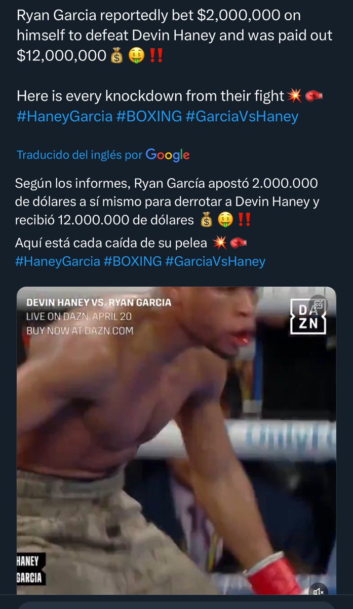 Ryan nos sigue sorprendiendo. Ahora, espero, no nos sorprendan con una revelación de que también Devin Haney apostó un par de millones en Ryan García. 🥴🤦🏻 #Haney #RyanGarcia