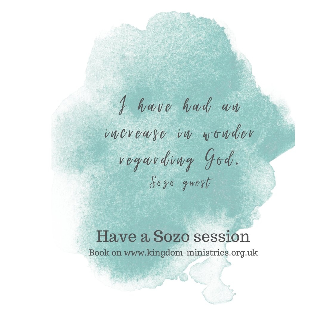 To have wonder about God restored is a great outcome from a Sozo session!  #sozo #innerhealing