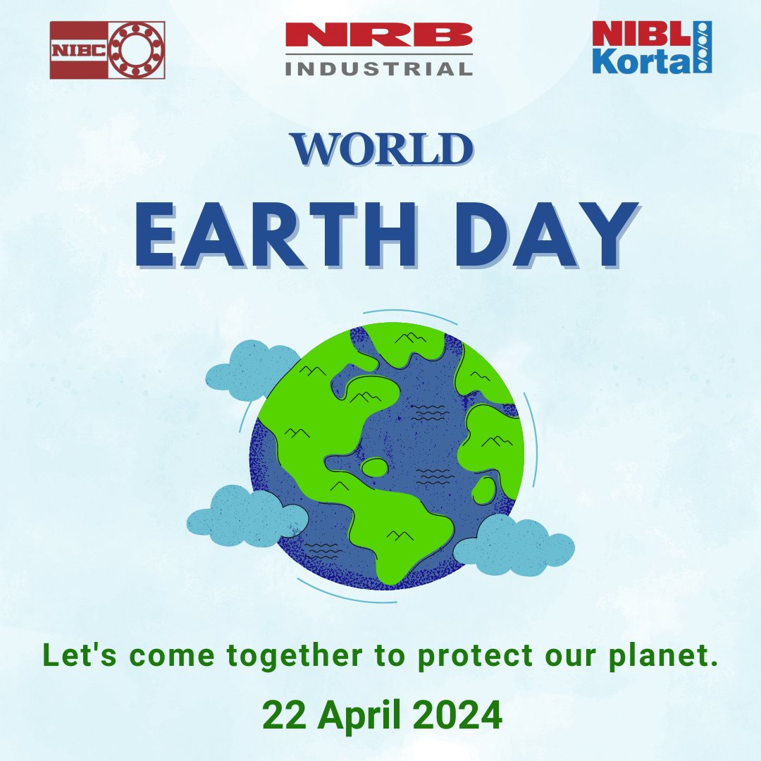 Happy World Earth Day from NRB Industrial Bearings Limited. As an ISO certified company, we're committed to sustainable practices and environmental awareness. Let's preserve Earth together for a greener future!

#EarthDay #Sustainability #ISOcertified #NRBIndustrial #GreenFuture