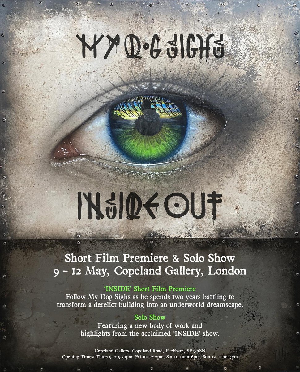 I’ve been working with street artist @MyDogSighs for almost 5 years on a feature length documentary on his INSIDE project and the film is finished. There is a short film to be screened at Paul’s new London Exhibition in London in May and full film screenings announcing soon.