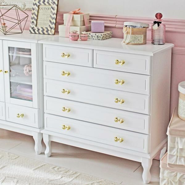 憧れのプリンセスルームが叶う猫脚チェスト🐈♡ ホワイトボディに猫脚