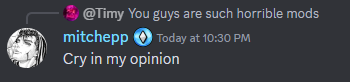 hazelmrow's tweet photo. the mods in the gds are actually fucking dumbasses they care more about a fucking rule than someone's life they are muting people for spreading awareness about ultracaua's situation these mods are actually so fucked https://t.co/7qKjKJYuU5