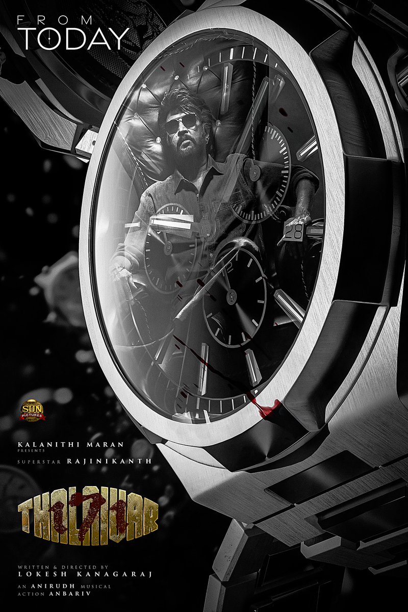 sunnewstamil's tweet photo. #CinemaUpdate | சன் பிக்சர்ஸ் தயாரிப்பில் லோகேஷ் கனகராஜ் இயக்கத்தில் ரஜினிகாந்த் நடிக்கும் 'தலைவர் 171' படத்தின் டைட்டில் டீசர் இன்று மாலை 6 மணிக்கு வெளியாகிறது!

#SunNews | #Thalaivar171TitleReveal | @rajinikanth | @Dir_Lokesh https://t.co/uOuhQuXiie