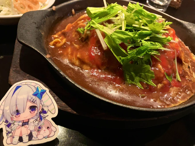 結局諦められず、オムライス食べました 